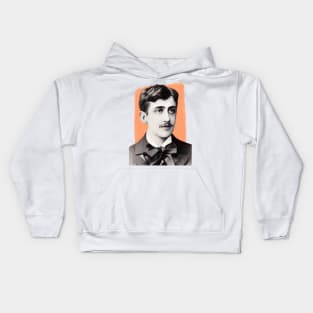 French Writer Marcel Proust illustration Kids Hoodie